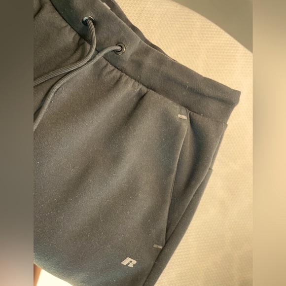 Men’s Russell Fusion Knit Black Drawstring Sweatpants Size Small (28-30) - Picture 4 of 7